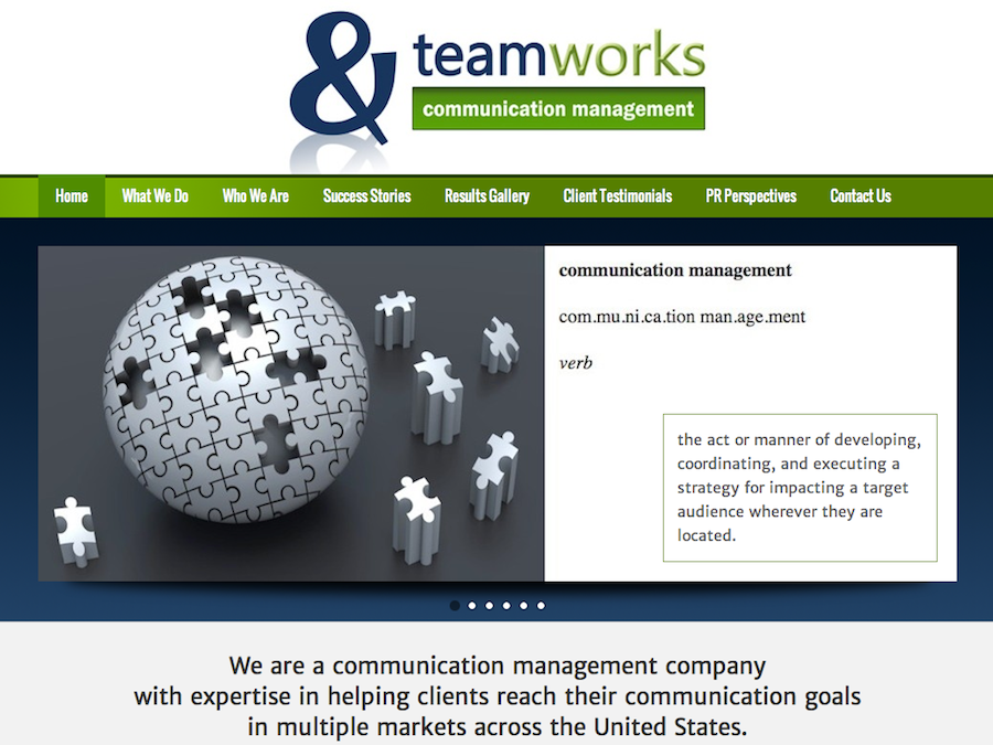 web design for a PR consulting firm