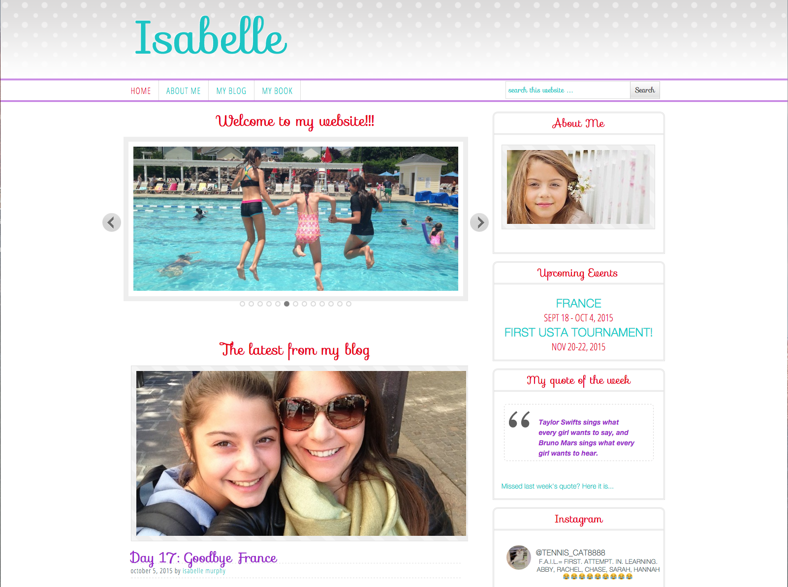 Isabelle homepage 2