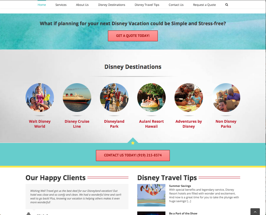 Travel Website design