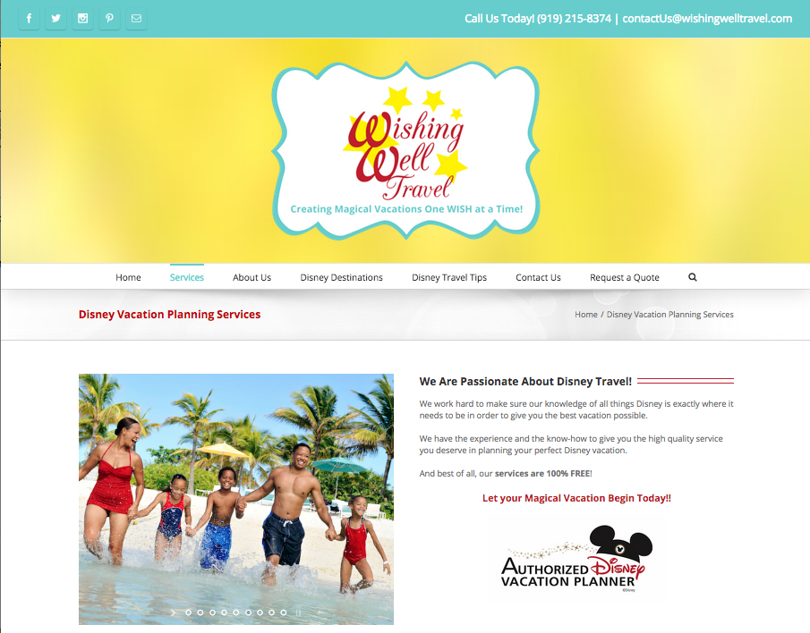 Website design for Tourism industry